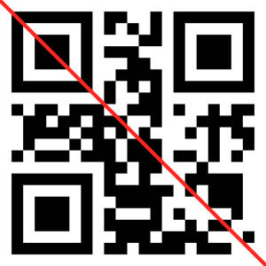 amazon-prepaid-returns-qr-code-no-UPS QR code with a red diagonal strike-through indicating it is disabled or not usable.